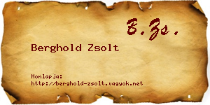 Berghold Zsolt névjegykártya